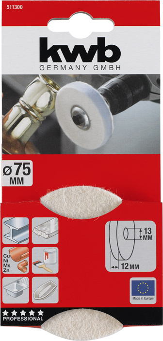 Filzpolierscheibe 75 mm SB bei leitermann.de günstig kaufen Filzpolierscheibe 75 mm SB