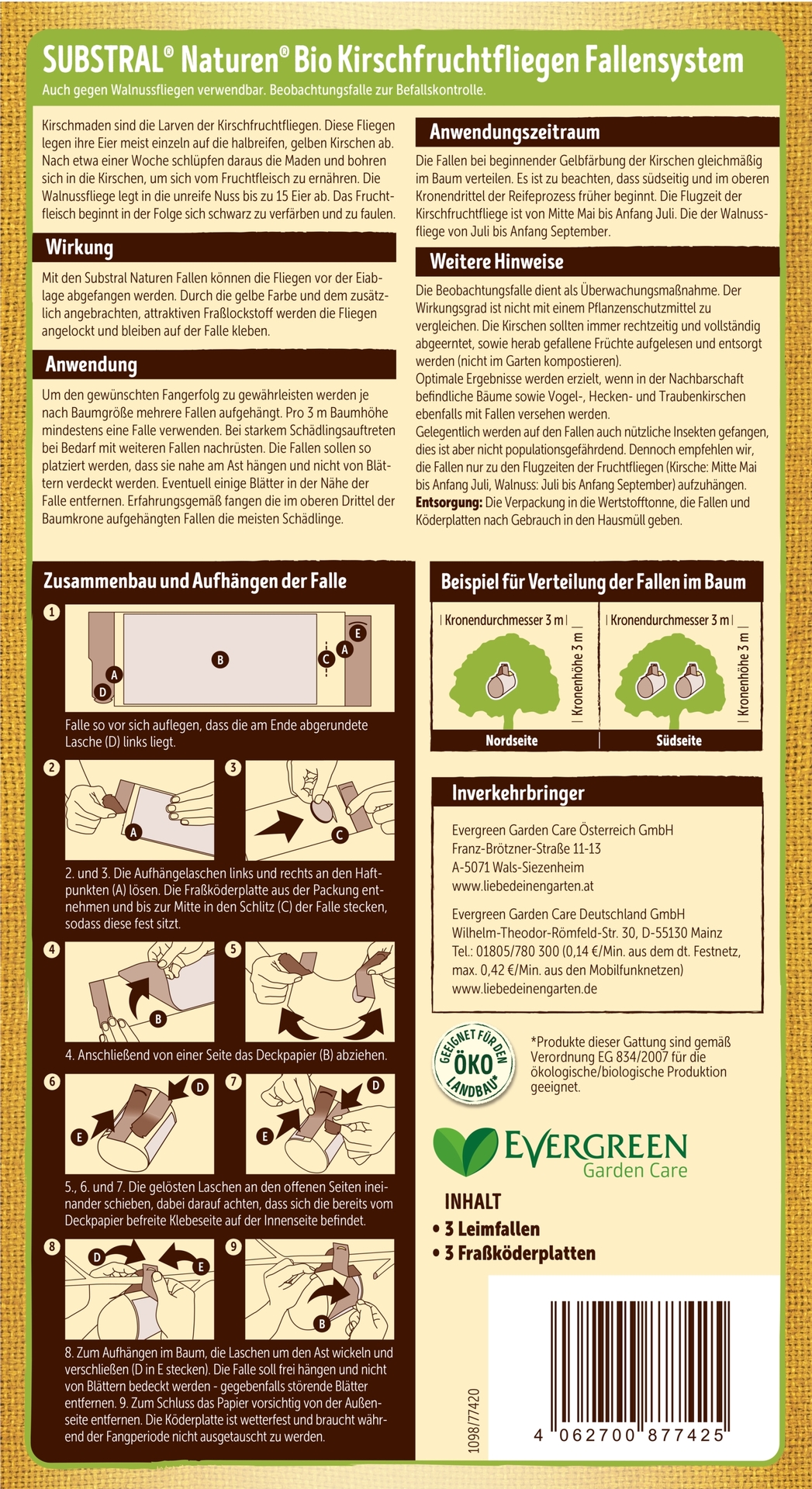 Kirsch- & Walnuss-Fruchtfliegen Fallensystem bei leitermann.de günstig kaufen Kirsch- & Walnuss-Fruchtfliegen Fallensystem
