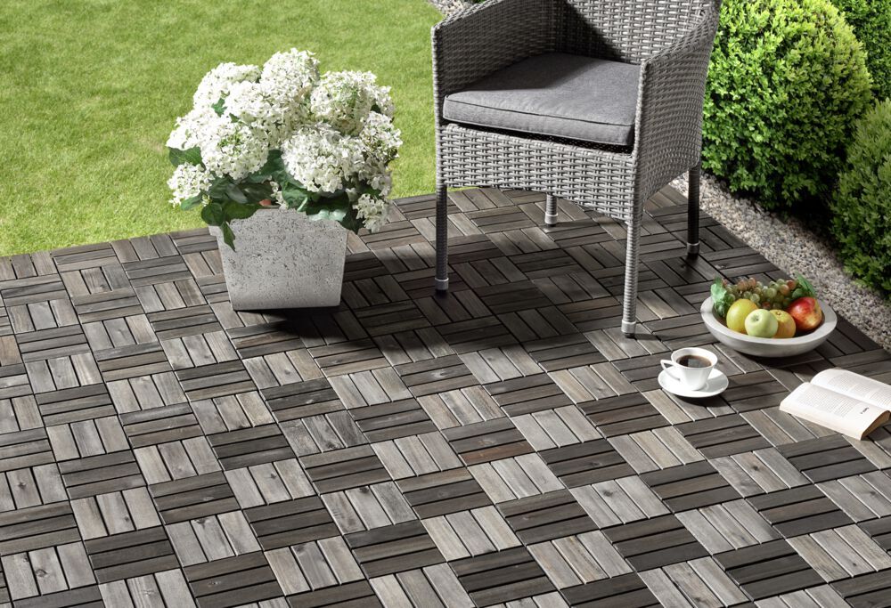 Akazienfliese 30x30cm, geölt, 6-er Pack bei leitermann.de günstig kaufen Akazienfliese 30x30cm, geölt, 6-er Pack