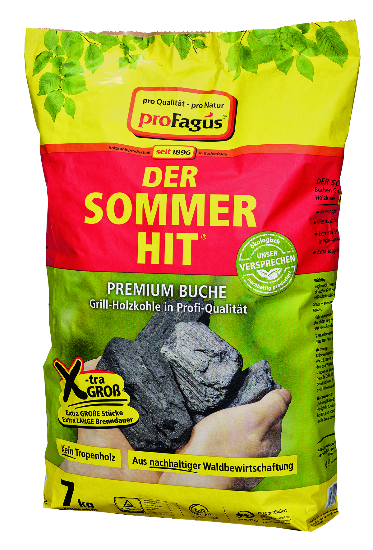 Der Sommer-Hit Buchengrillholzkohle, 7kg