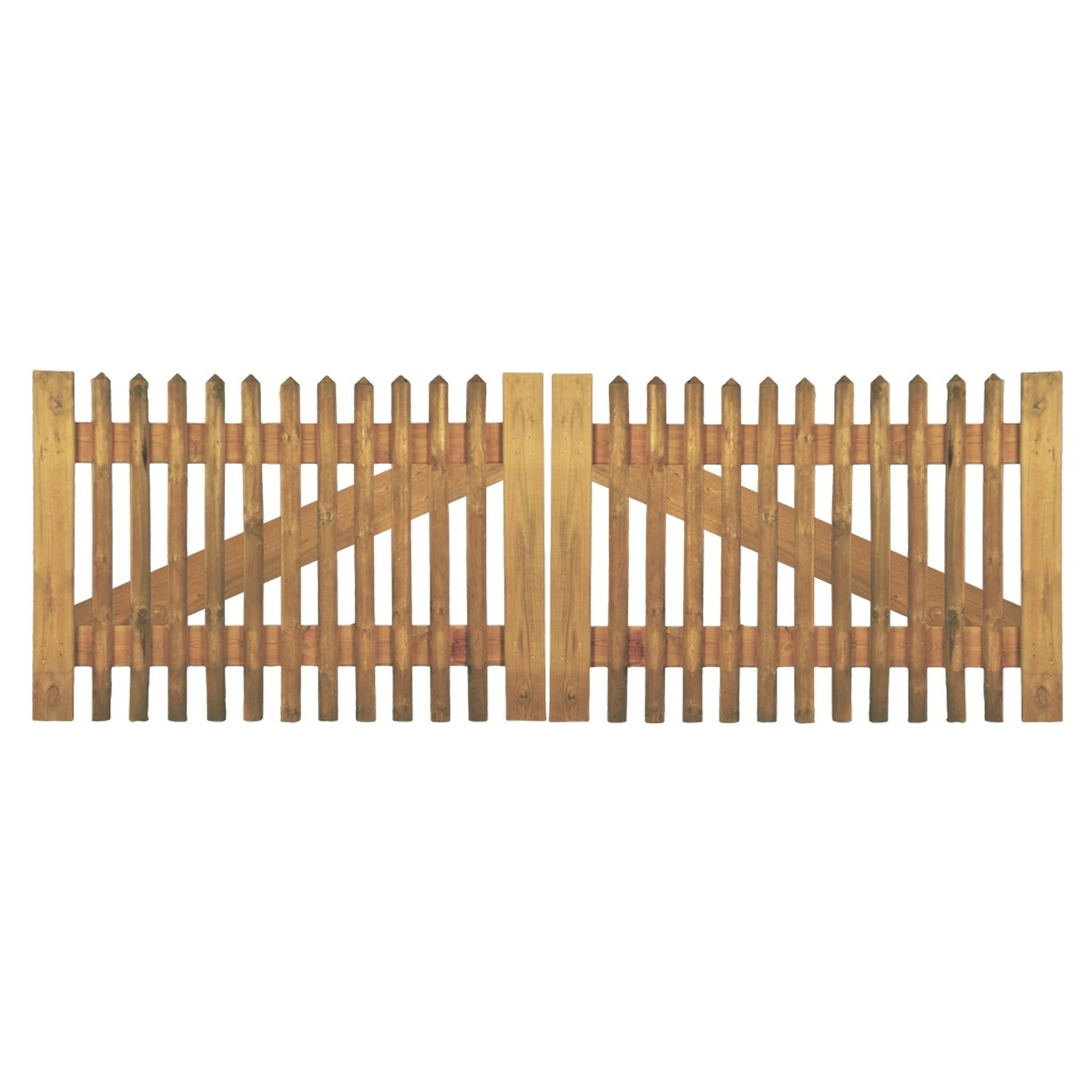 Senkrechtzaun Doppeltor Latten 55 mm bei leitermann.de günstig kaufen Senkrechtzaun Doppeltor Latten 55 mm