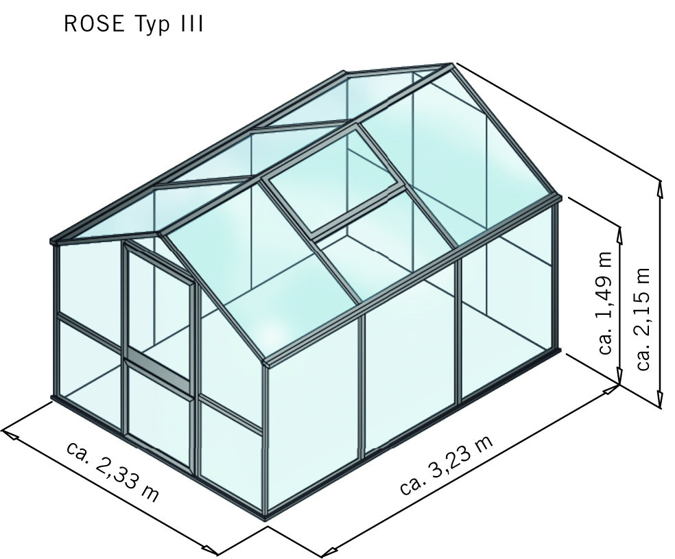 Gewächshaus Rose bei leitermann.de günstig kaufen Gewächshaus Rose
