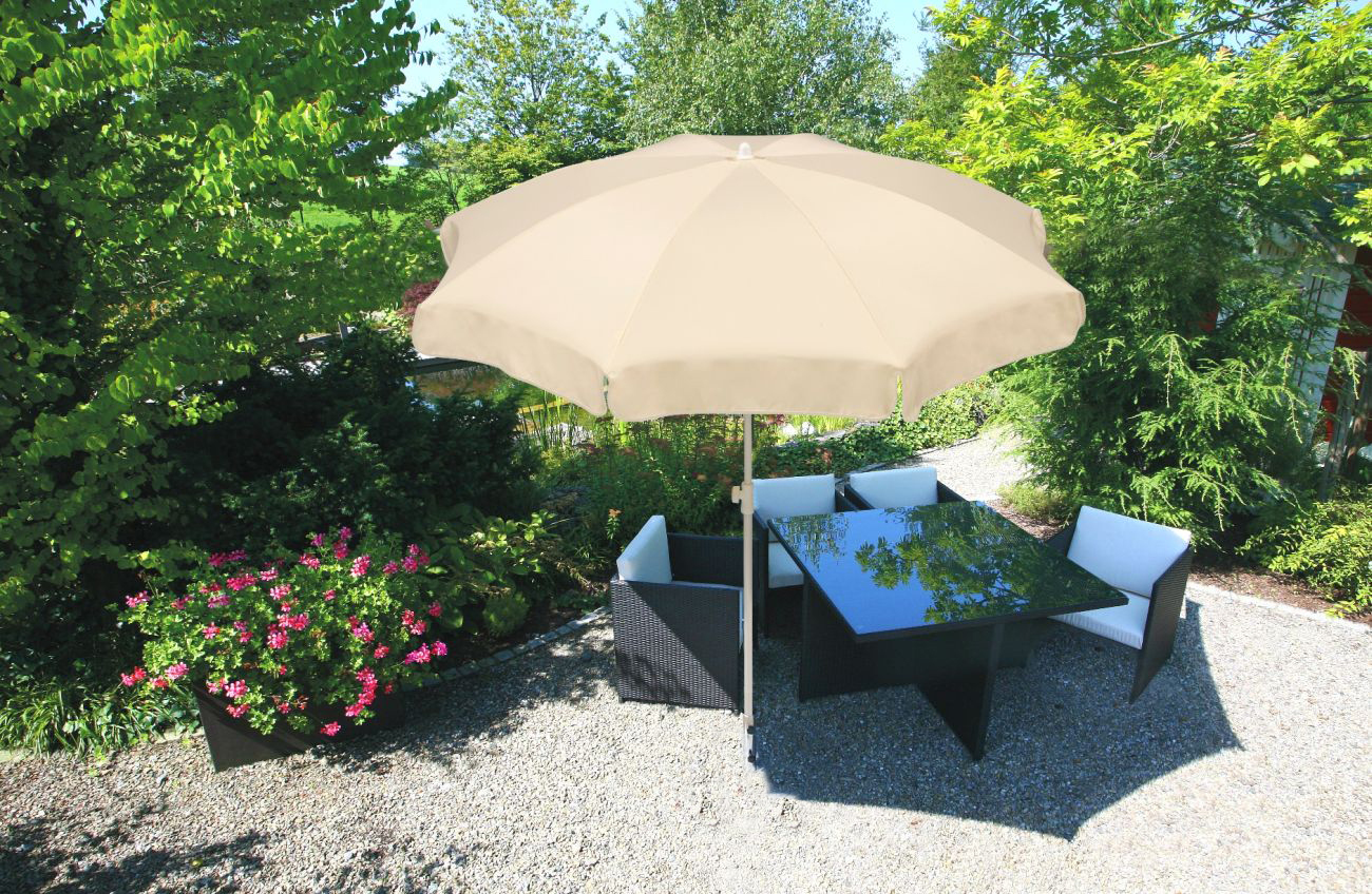 Sonnenschirm Ibiza Ø 200/8cm bei leitermann.de günstig kaufen Sonnenschirm Ibiza Ø 200/8cm