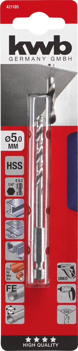 HSS-Bohrer 1/4 Zoll 6-kant