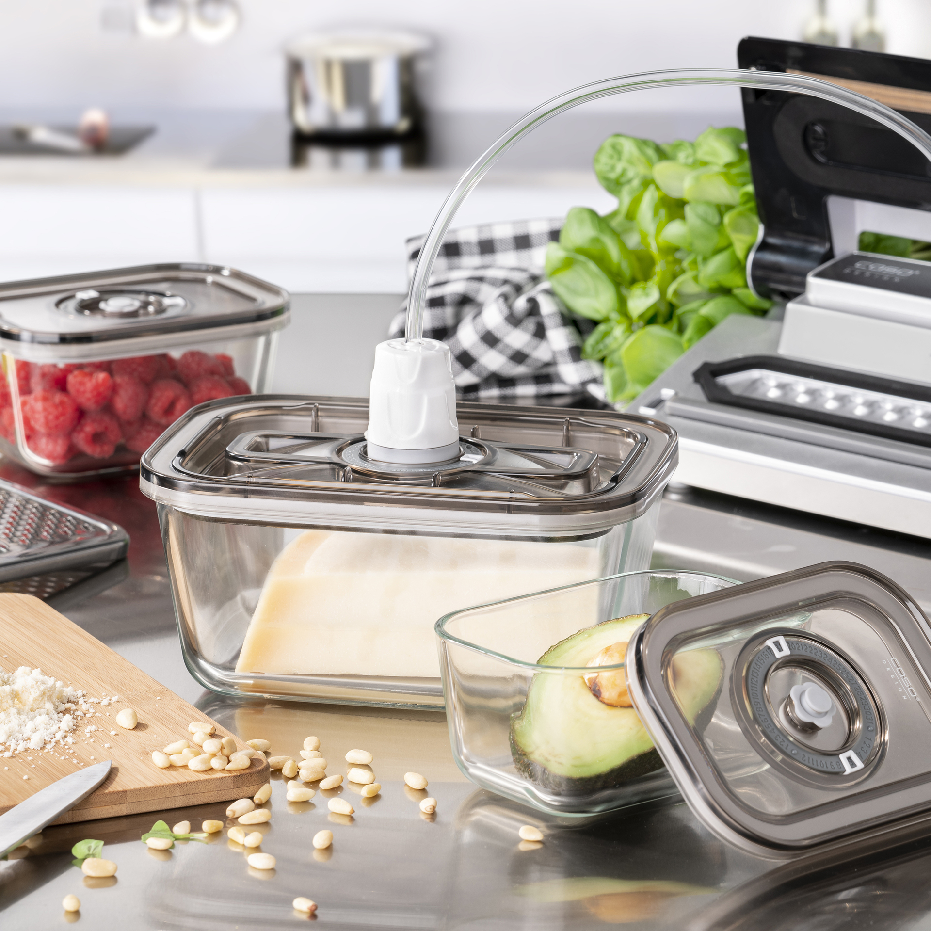 Vakuum-Frischebehälter VacuBoxx Eco-Set bei leitermann.de günstig kaufen Vakuum-Frischebehälter VacuBoxx Eco-Set