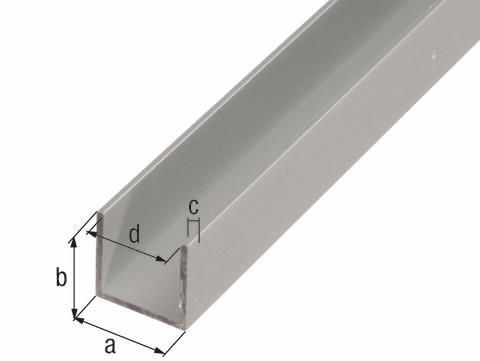 Gah BA-Profil U-Form Aluminium