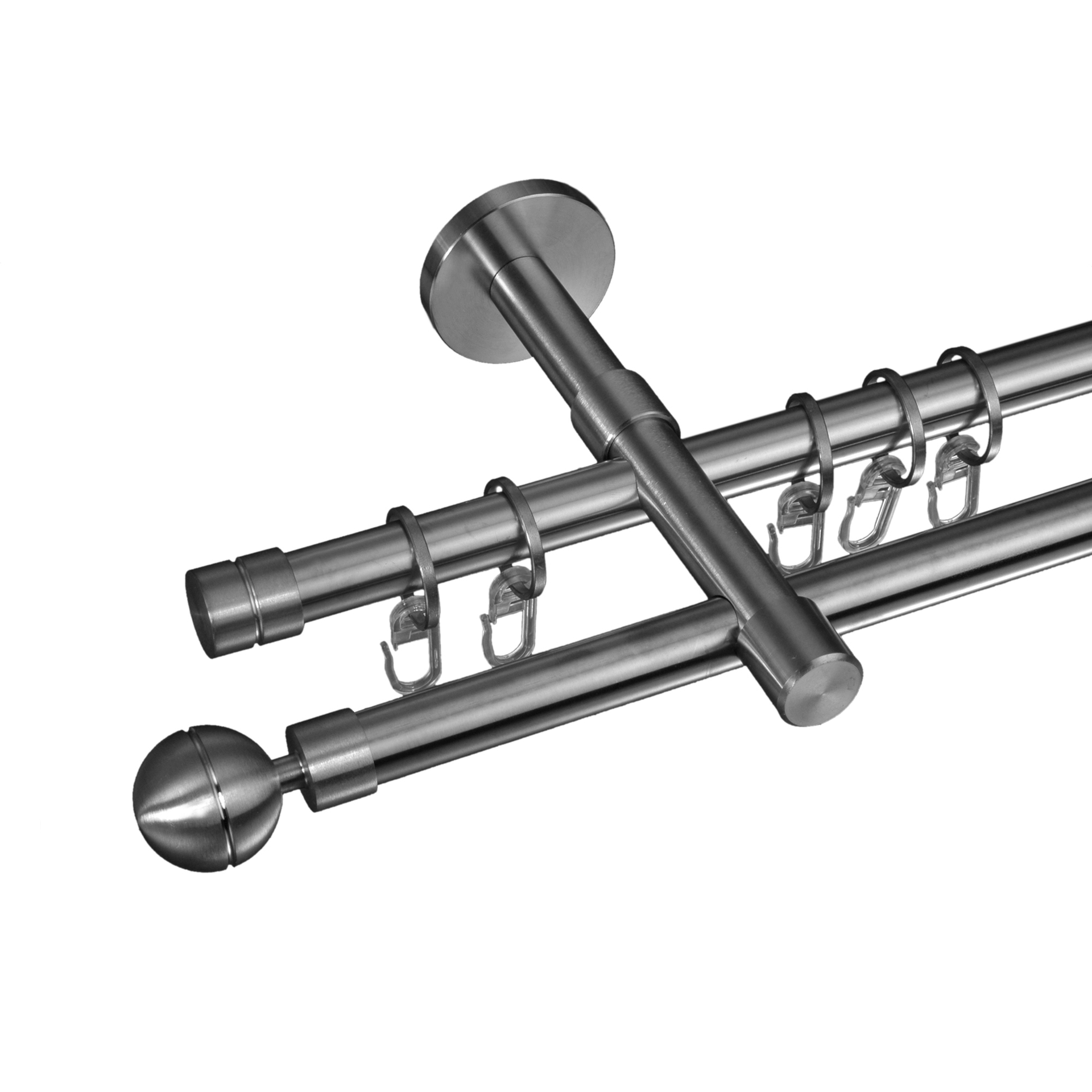 Gardinenstange Kugel 16 mm Stilgarnitur aus Edelstahl