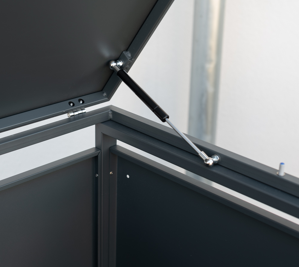 Mülltonnenbox mit Deckel, Anthrazit bei leitermann.de günstig kaufen Mülltonnenbox mit Deckel, Anthrazit