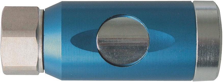Sicherheitskupplung mit Druckknopf drehbar, blau,NW 7,4mm IG G3/