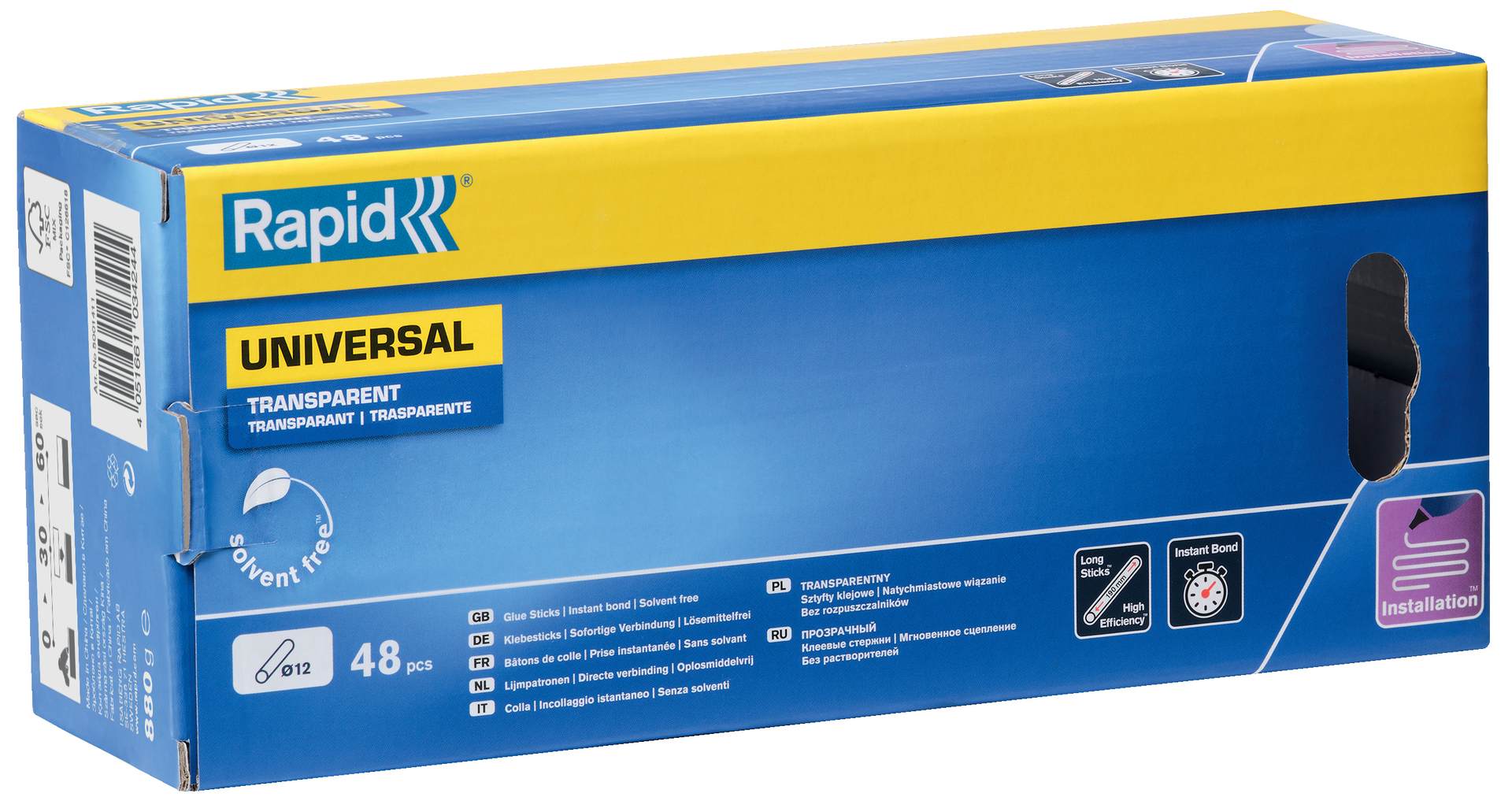 Klebesticks universal transparent, 48 Stück