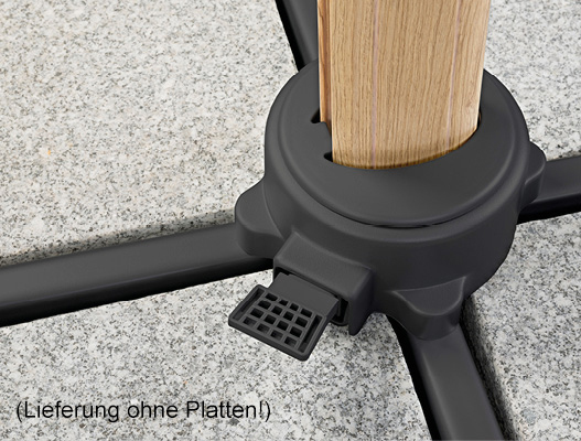 Ampelschirm Rhodos Twist Woody 300x300/8cm bei leitermann.de günstig kaufen Ampelschirm Rhodos Twist Woody 300x300/8cm