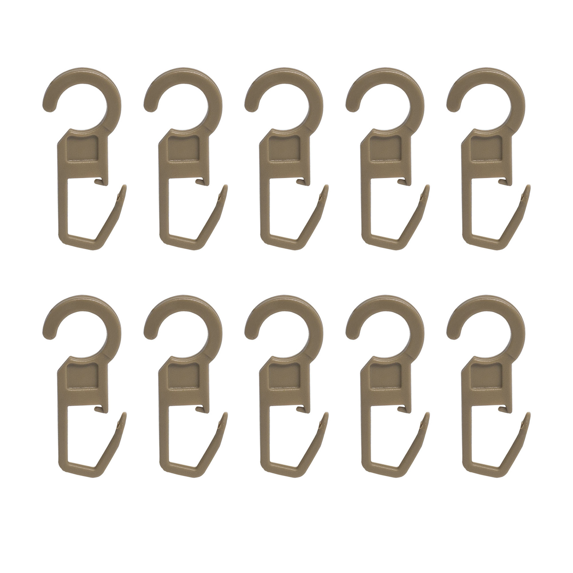 Faltenlegehaken Öse 10mm für Gardinenstangen Ø28mm, 10 Stück