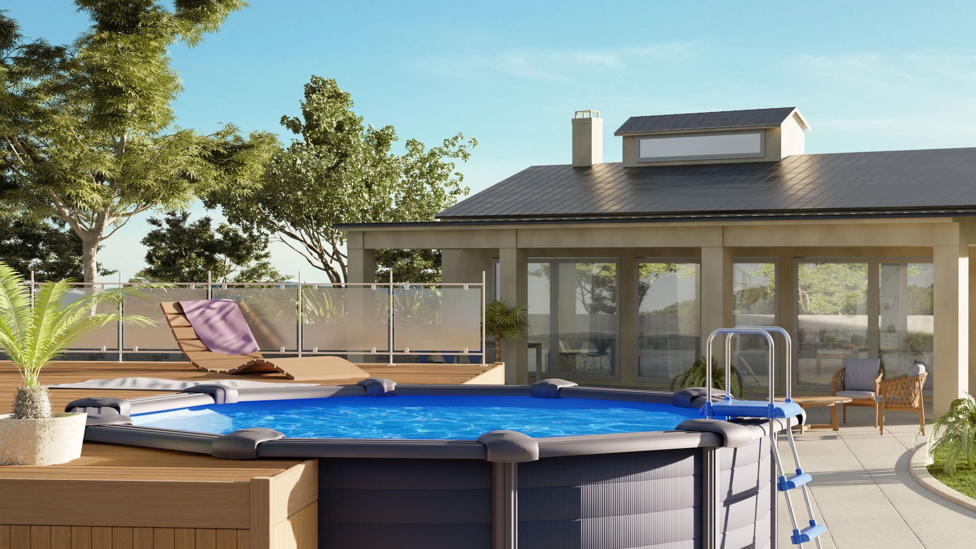 Stahlwandpool ATLANTIS, weiß bei leitermann.de günstig kaufen Stahlwandpool ATLANTIS, weiß