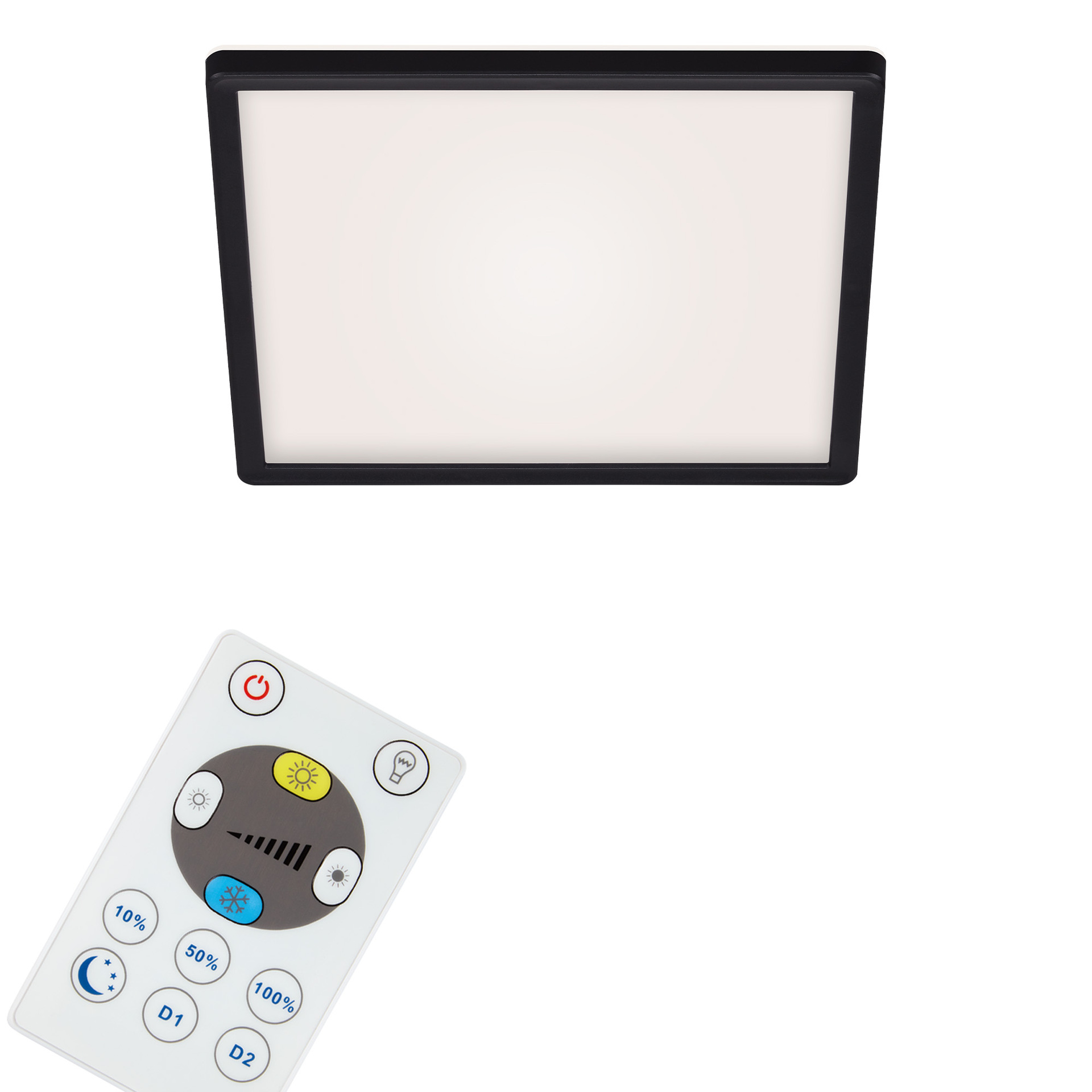 SLIM Ultraflaches CCT LED Panel, schwarz