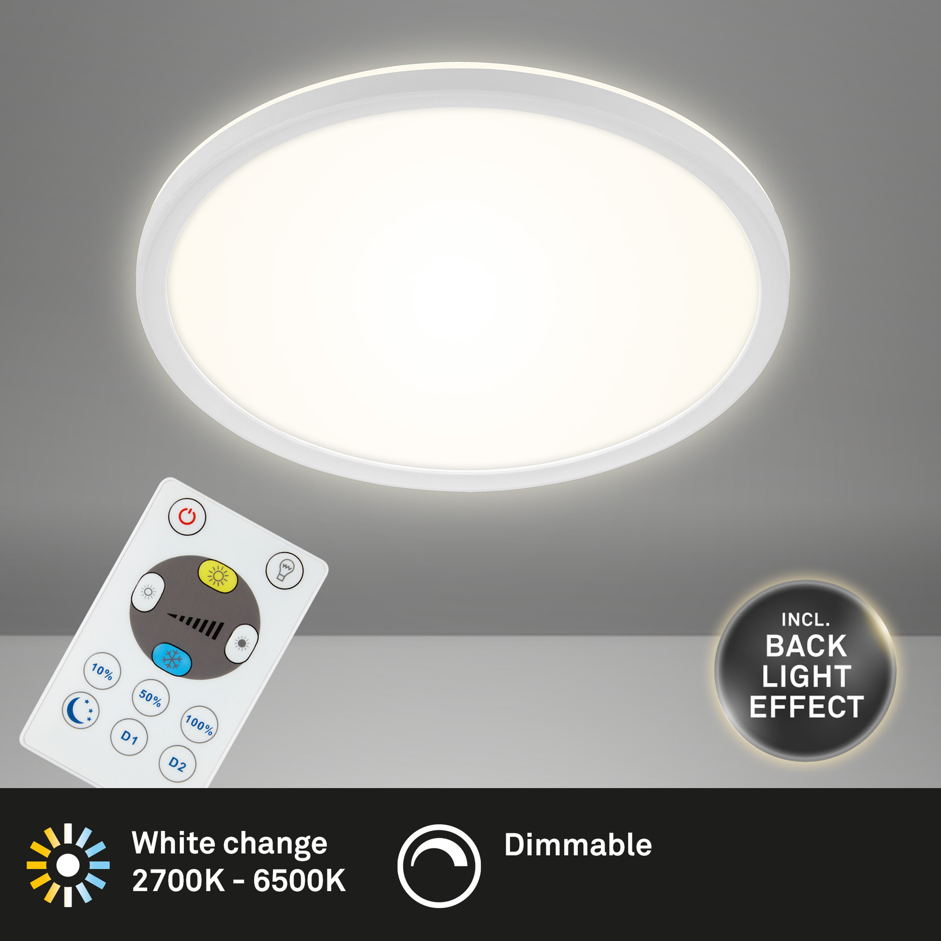 SLIM LED CCT Panel ultraflach, weiß