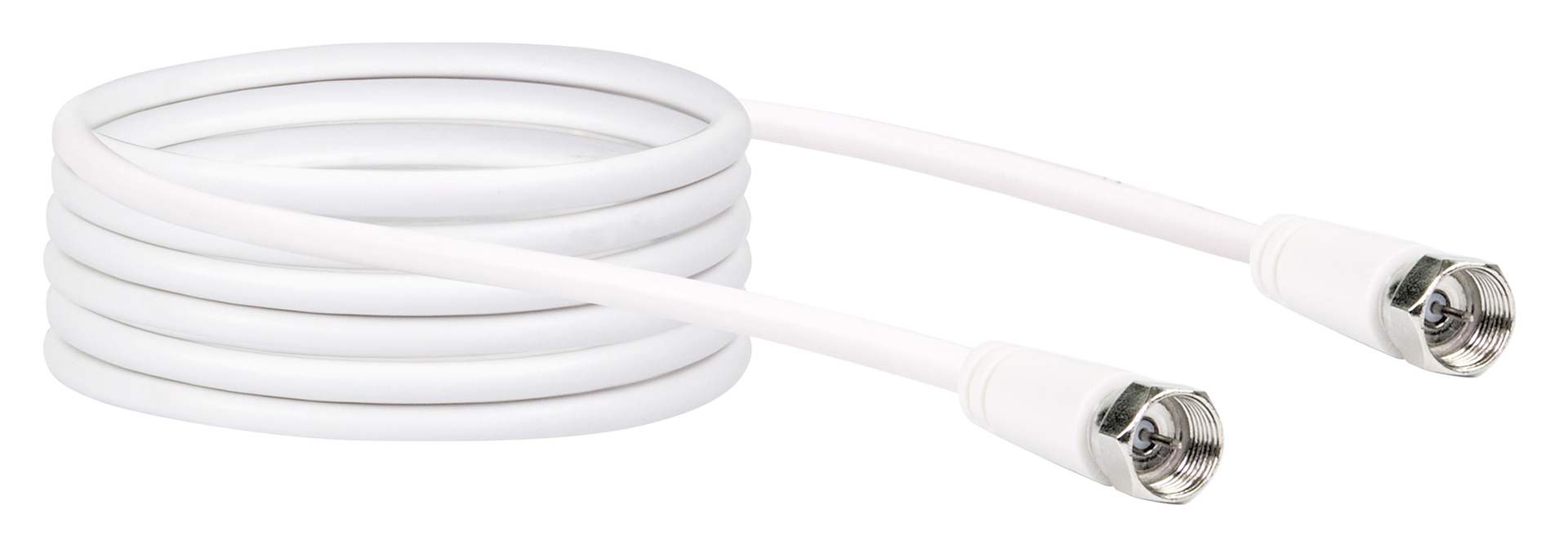 SAT-Anschlusskabel 3m weiß 2x F-Stecker