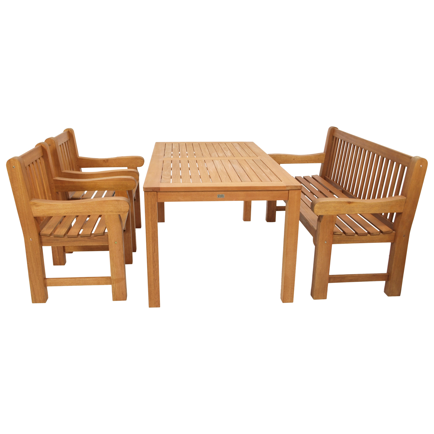 Garnitur 4-teilig in breiter Ausführung, Eukalyptus