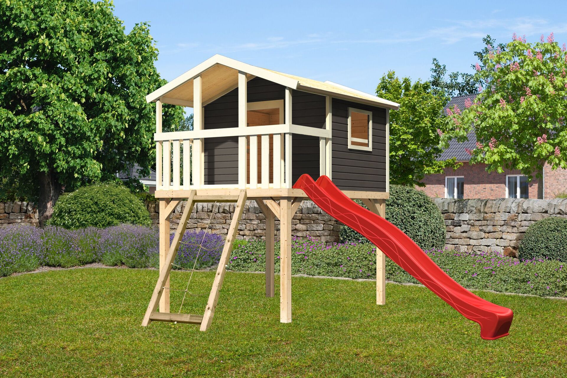 Stelzenhaus Benjamin mit 3m Rutsche