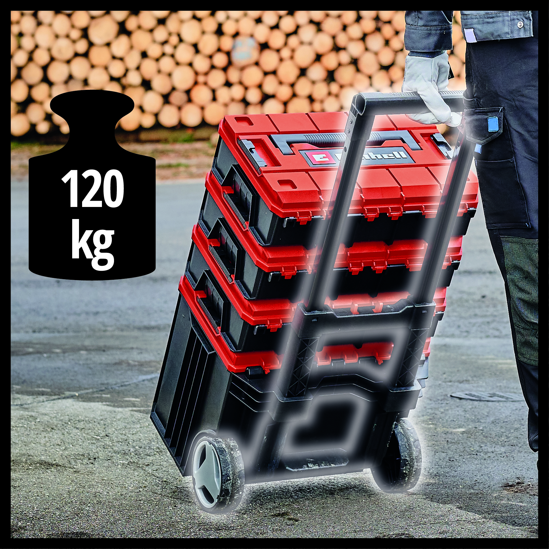 Systemkoffer E-Case L mit Rädern