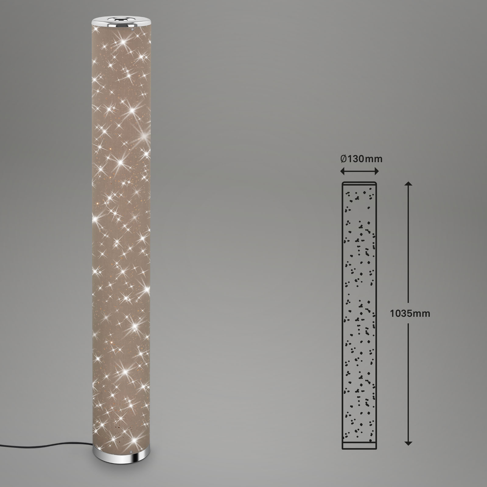 YOTA LED-Stoff-Stehleuchte Sternendekor