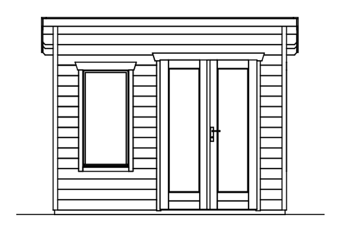 Gartenhaus Solna, 300x215cm, unbehandelt