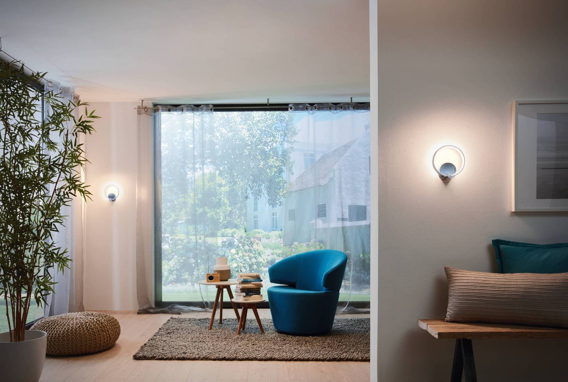 LED-Wandleuchte Lasana Chrom/Weiss