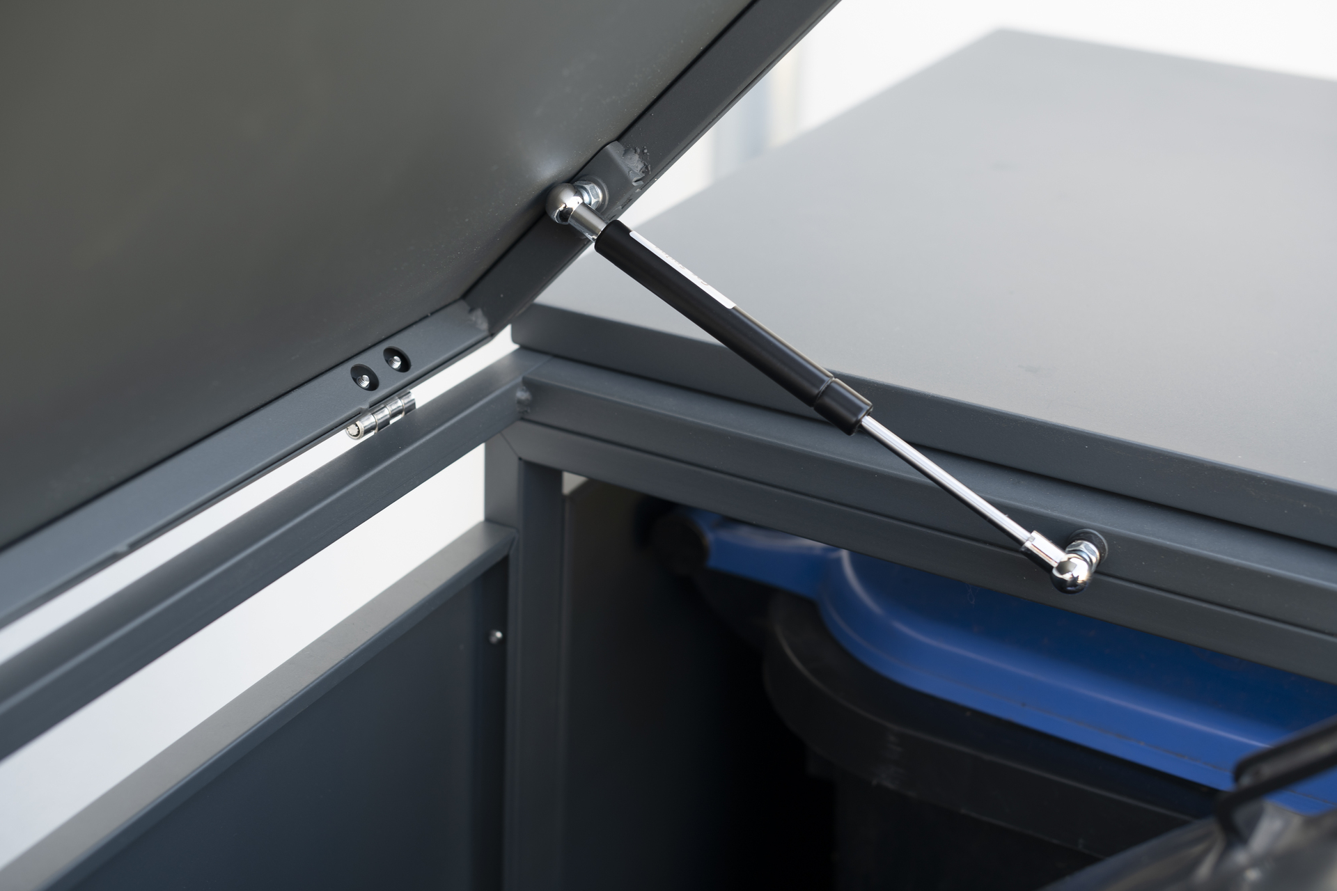 Mülltonnenbox mit Deckel, Anthrazit