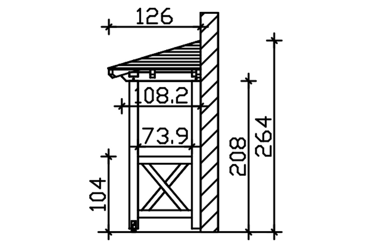 Vordach Wismar 4 Walmdach