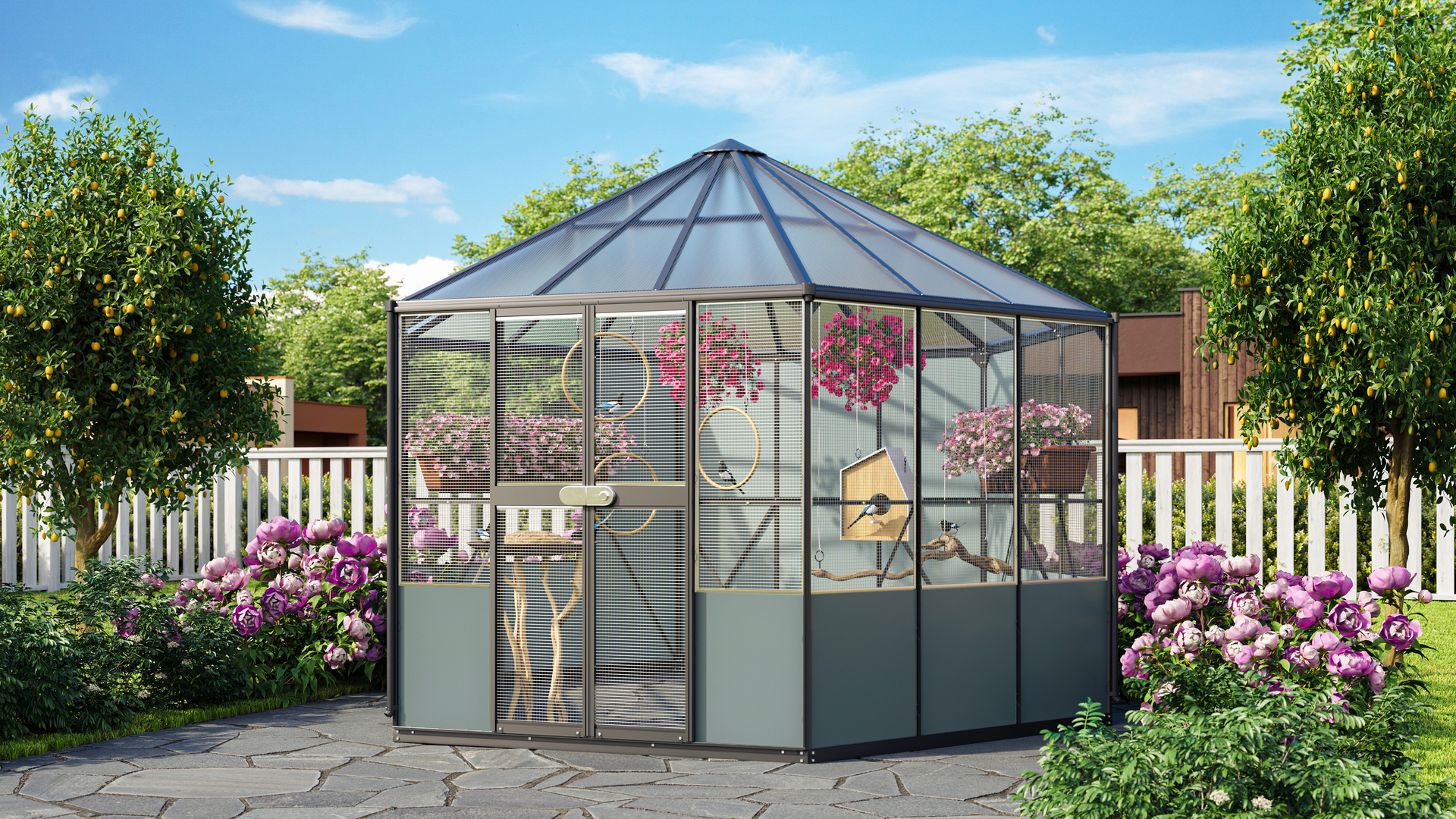 Vogelvoliere Circus 9000, 377x338cm