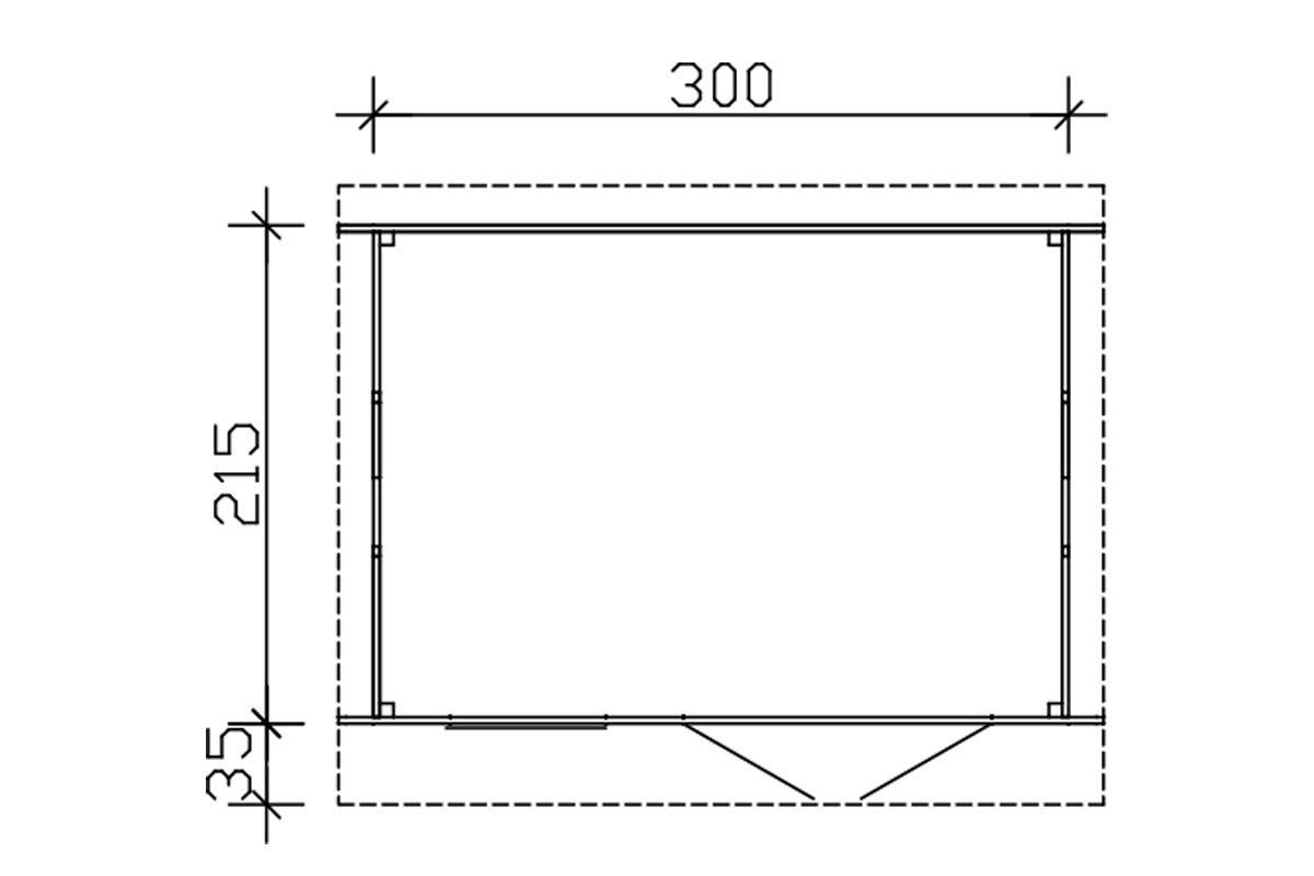 Gartenhaus Solna, 300x215cm, unbehandelt