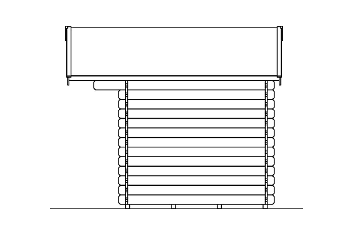 Gartenhaus Faro mit Vordach natur