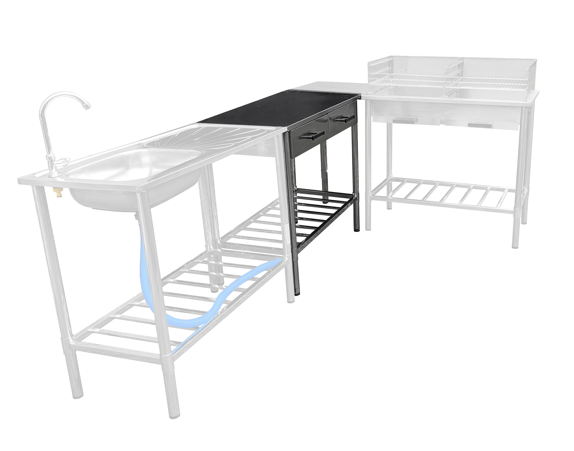 Edelstahl Arbeitstisch "Country-Life"