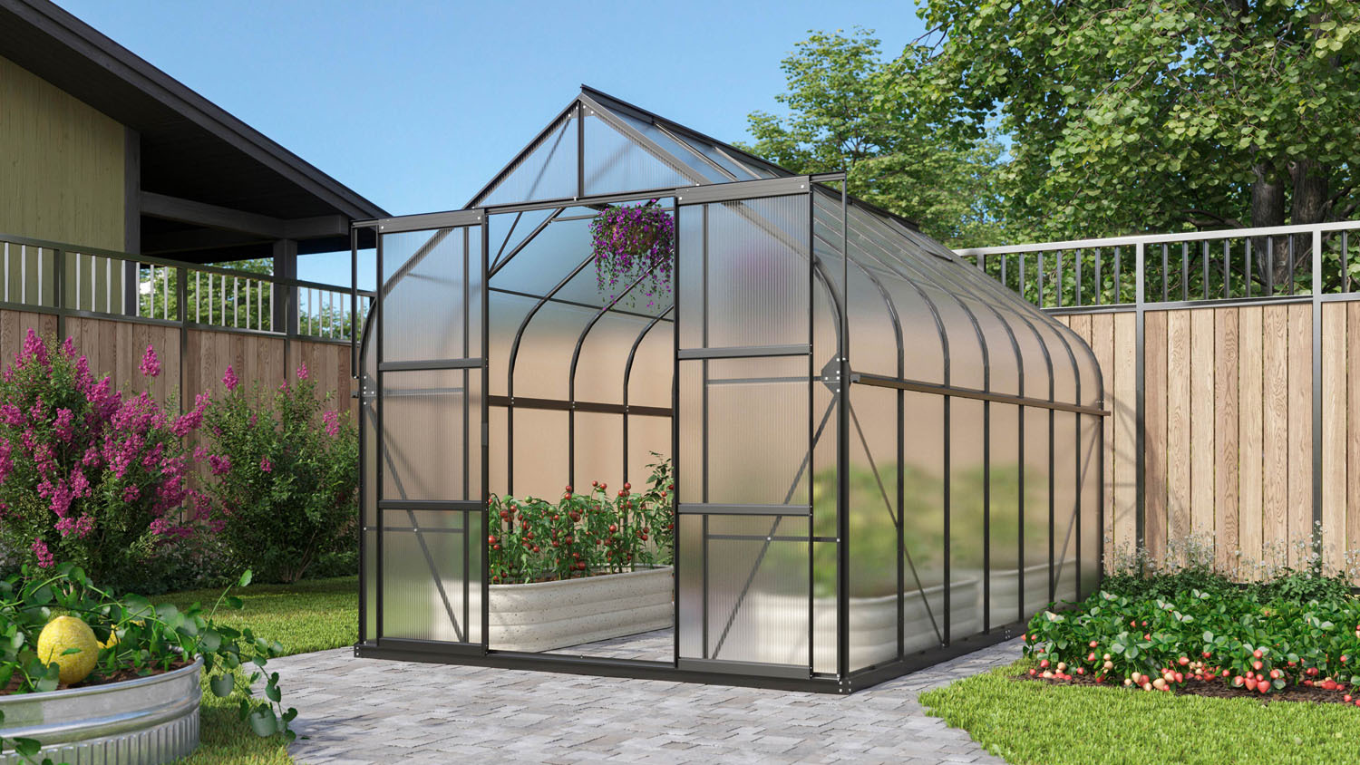 Gewächshaus Dione 11500, inkl. Fundament bei leitermann.de günstig kaufen Gewächshaus Dione 11500, inkl. Fundament