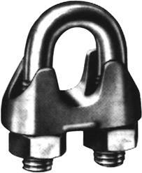 Drahtseilklemmen verzinkt DIN 741, 4,7mm (3/16