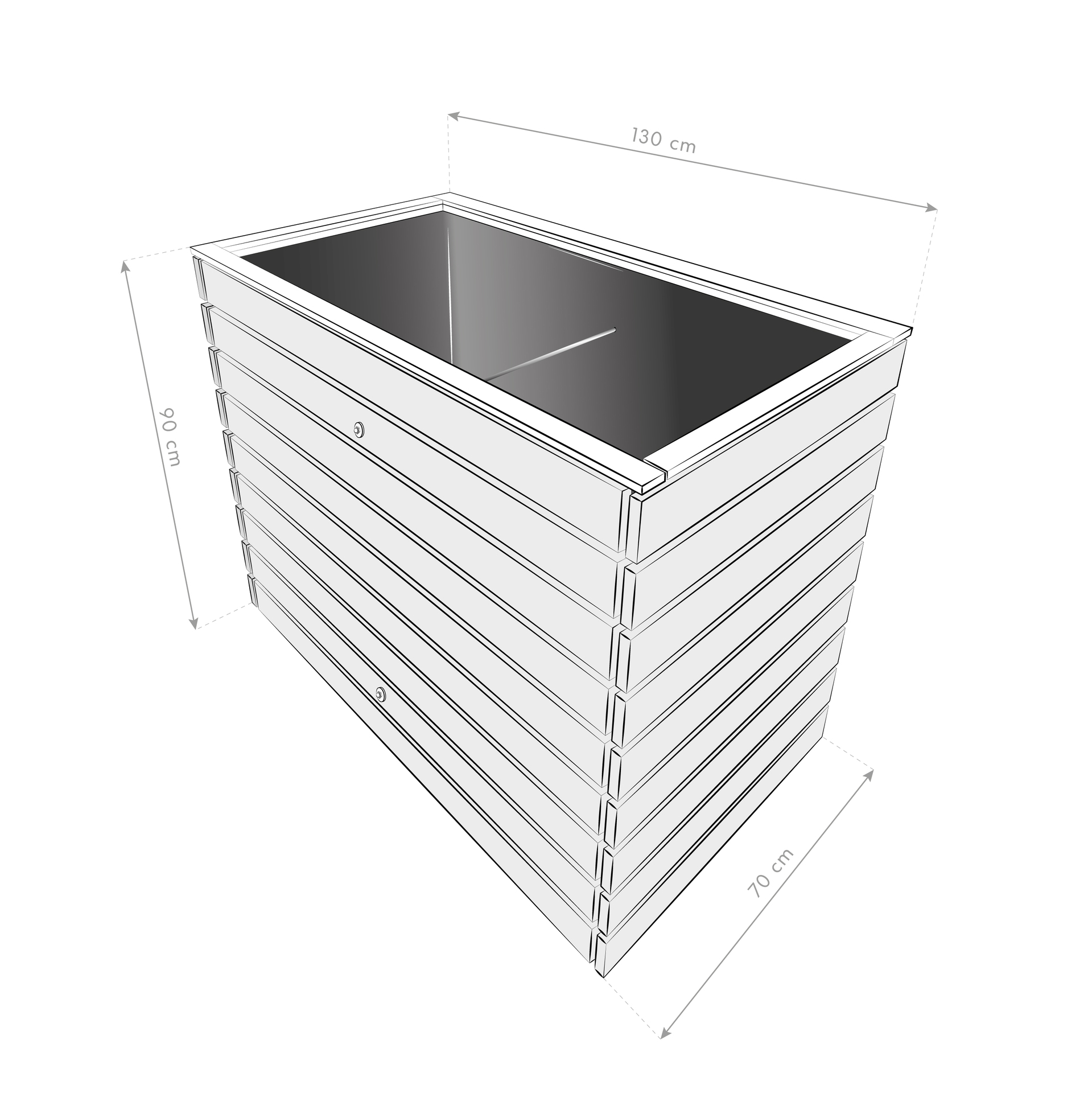 Westmann Holz Hochbeet Fichte