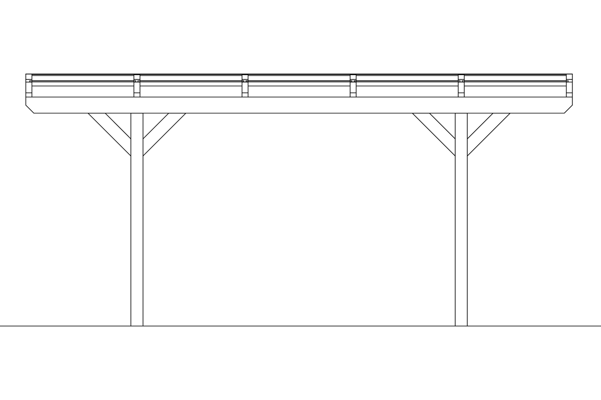 Carport Odenwald gerade Kopfbänder