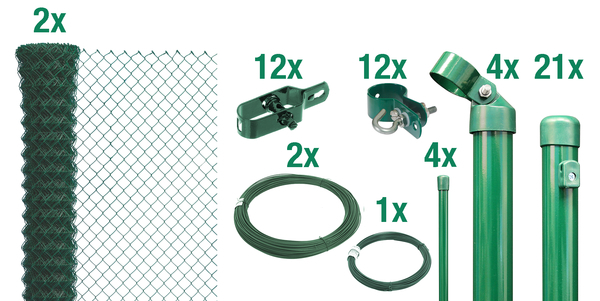 Set Maschendrahtzaun grün bei leitermann.de günstig kaufen Set Maschendrahtzaun grün