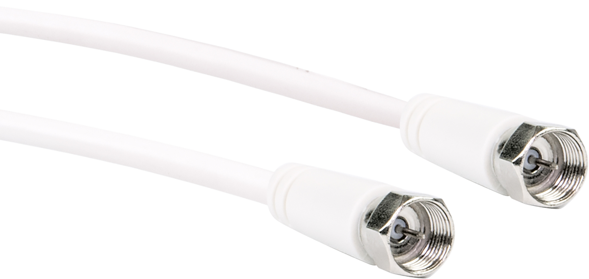 SAT-Anschlusskabel 3m weiß 2x F-Stecker