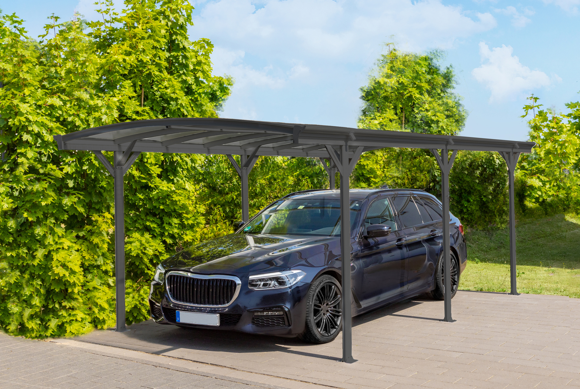 Carport Rundbogen anthrazit bei leitermann.de günstig kaufen Carport Rundbogen anthrazit