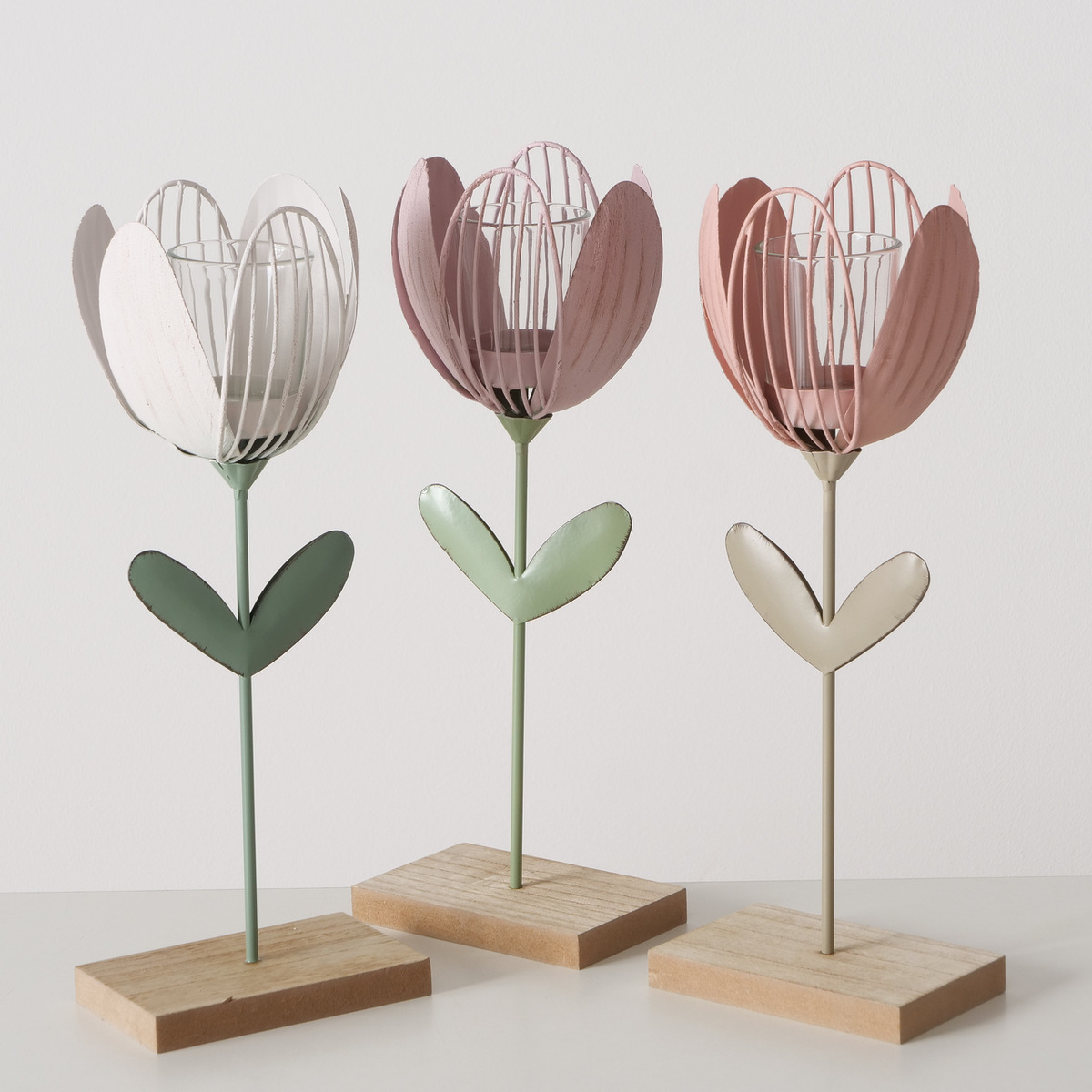 Dekoaufsteller Fleura, 3-fach sortiert bei leitermann.de günstig kaufen Dekoaufsteller Fleura, 3-fach sortiert