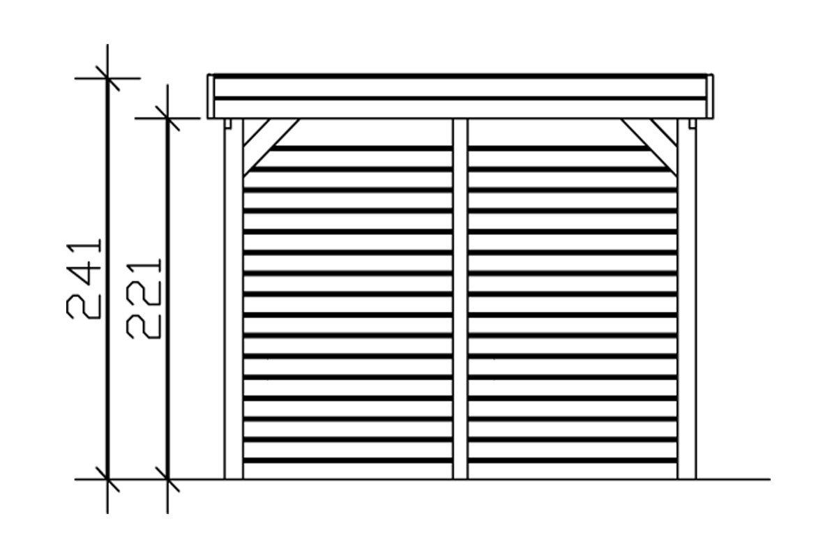 Carport Friesland Set m. Abstellraum bei leitermann.de günstig kaufen Carport Friesland Set m. Abstellraum