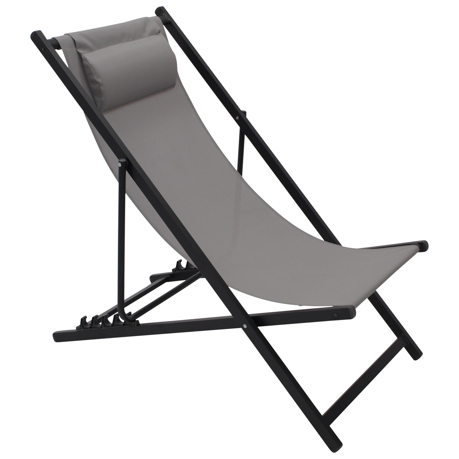 Liegestuhl 2-er Set Aluminium, Textilgewebe