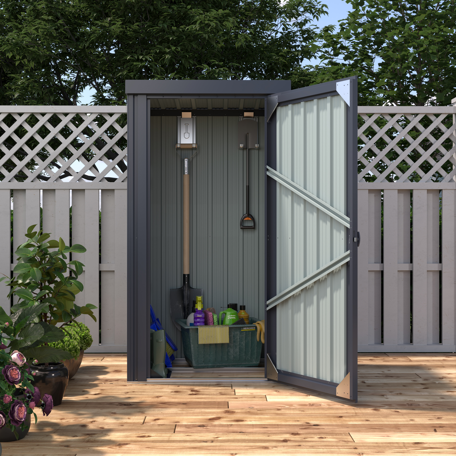 Pergart Geräteschrank Marburg, anthrazit matt