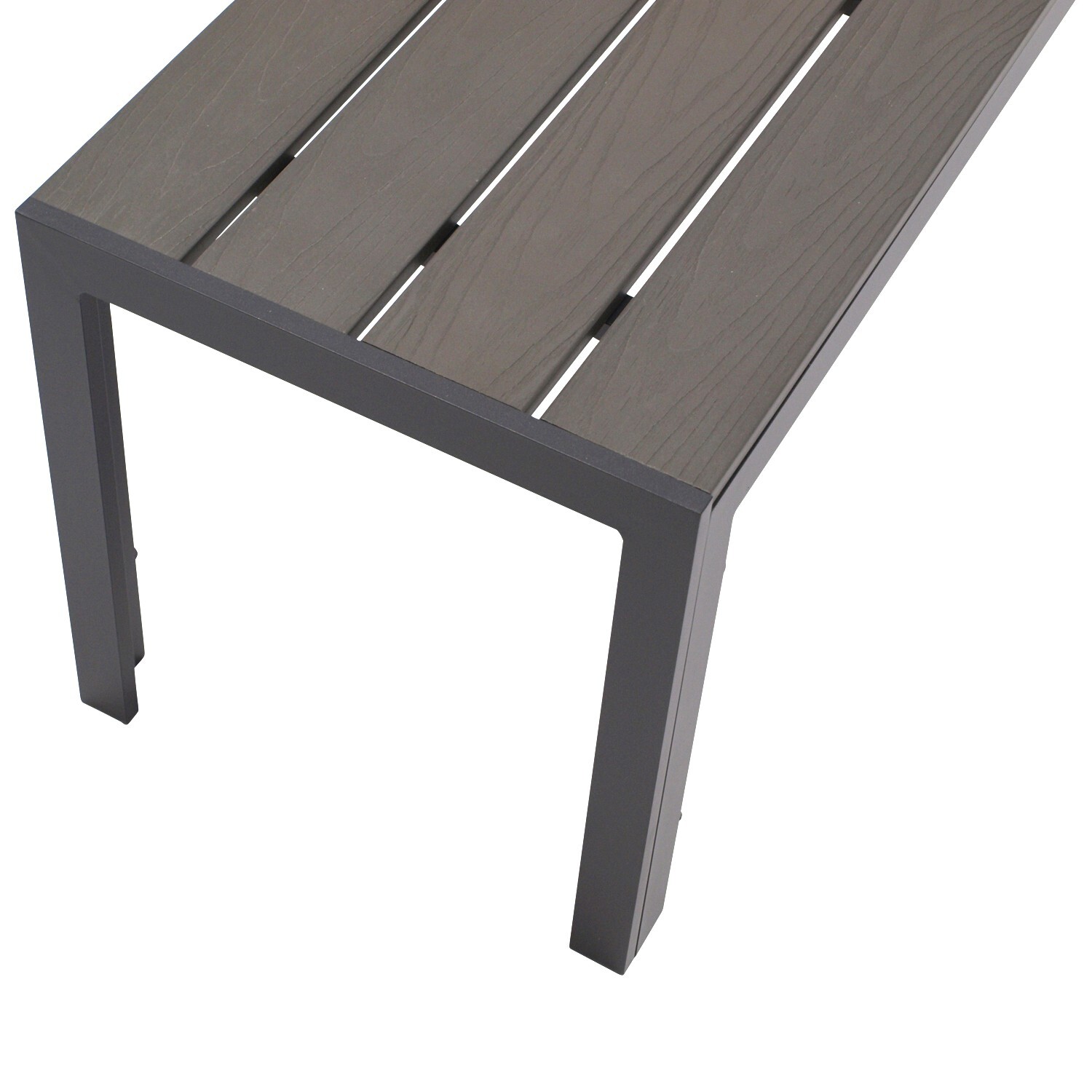 Hockerbank 2-sitzer, Aluminium, Kunstholz