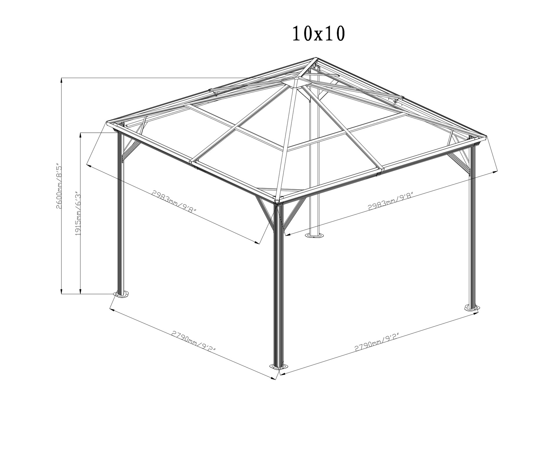 Pavillon Verona bei leitermann.de günstig kaufen Pavillon Verona