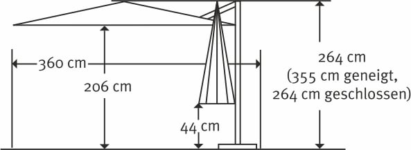Schneider Ampelschirm Rhodos Twist Woody 300x300/8cm - Farbe: natur -  Leitermann | LEITERMANN | Sonnenschirme & Sonnensegel