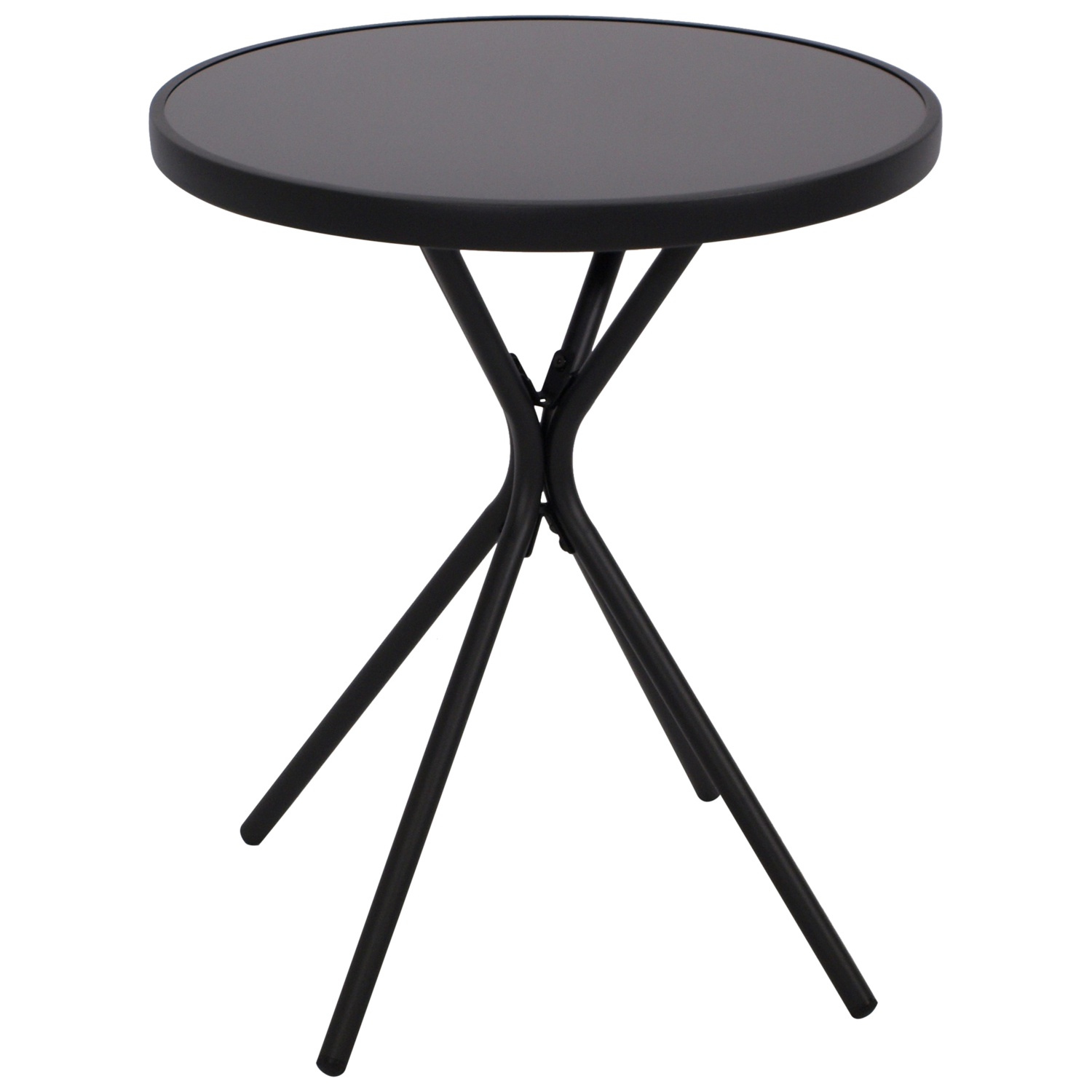 Bistrotisch 60cm rund, mit Glasplatte