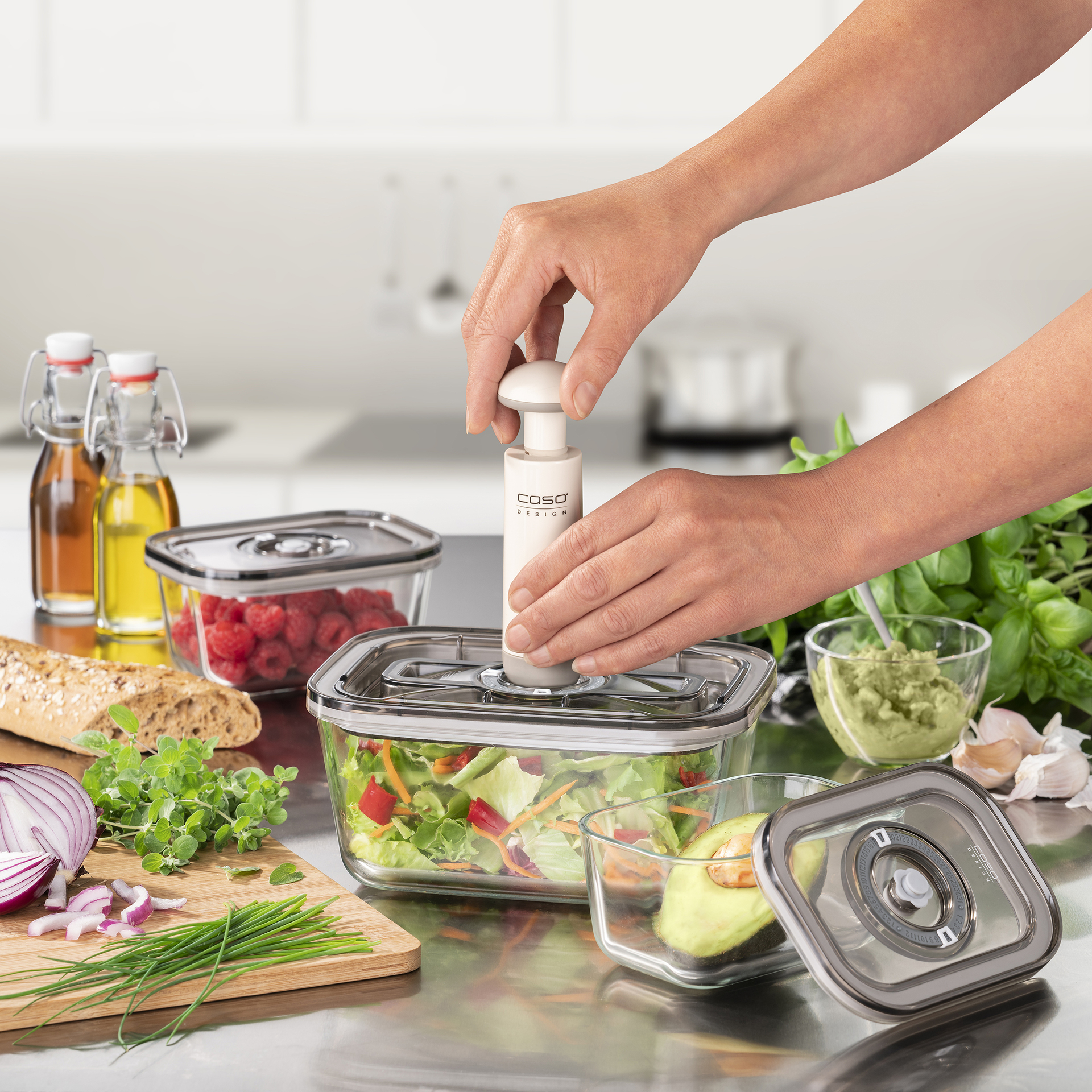 Vakuum-Frischebehälter VacuBoxx Eco-Set bei leitermann.de günstig kaufen Vakuum-Frischebehälter VacuBoxx Eco-Set