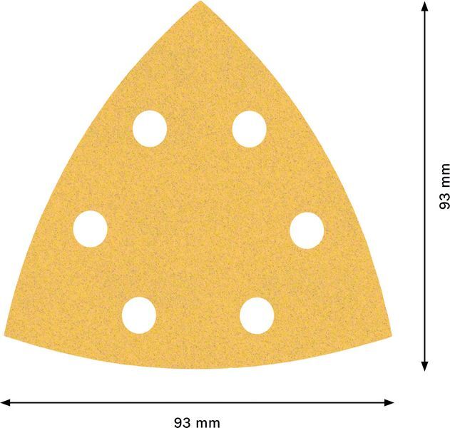 EXPERT C470 Schleifpapier für Deltaschleifer, 93 mm, G 120, 5 Stück. Für Deltaschleifer
