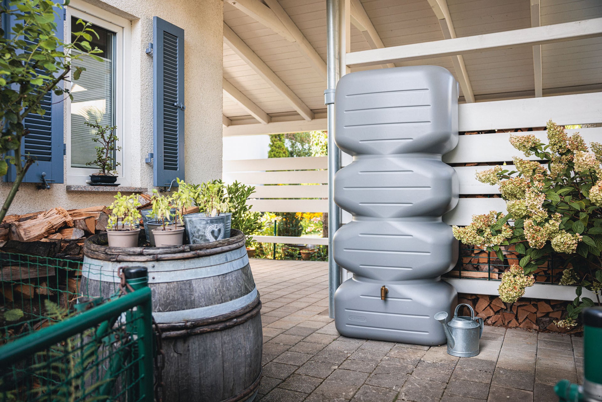 CUBUS Gartentank 700 l betongrau